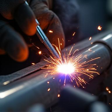 TIG welding a custom exhaust manifold