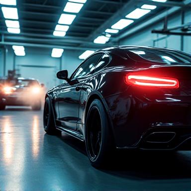 Vehicle performing a dyno run